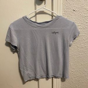 Women’s “hell yeah” soft light blue crop top